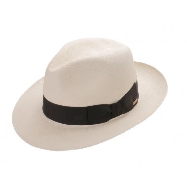 Belmont sombrero de hombre panamá color crema y cinta negro. Fernández y ROCHE