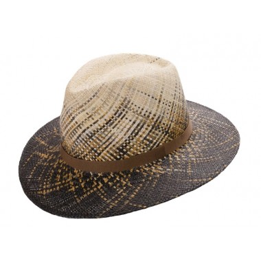 Bravo panama hat in various colors gradient effect and ribbon. Fernández y Roche