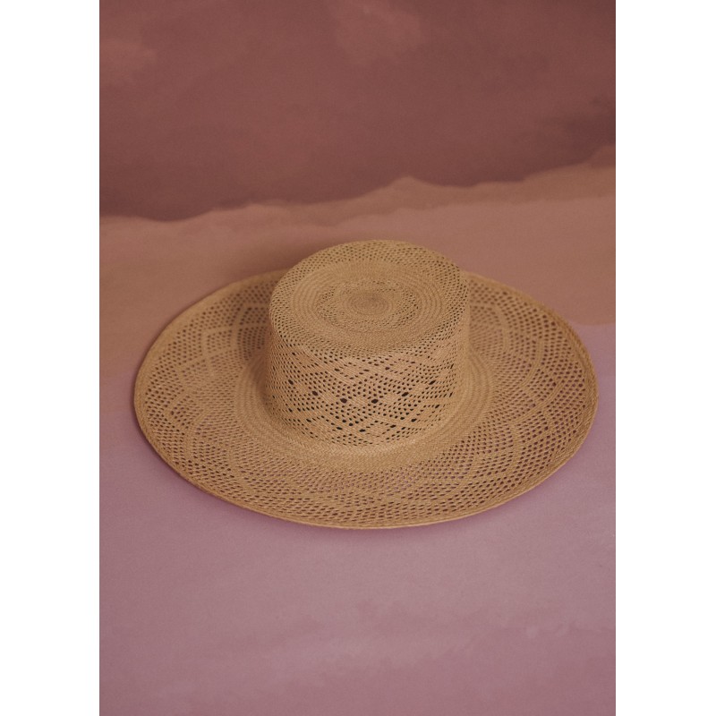 Natural straw guest hat | La Romana