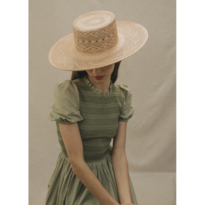 Natural straw guest hat | La Romana