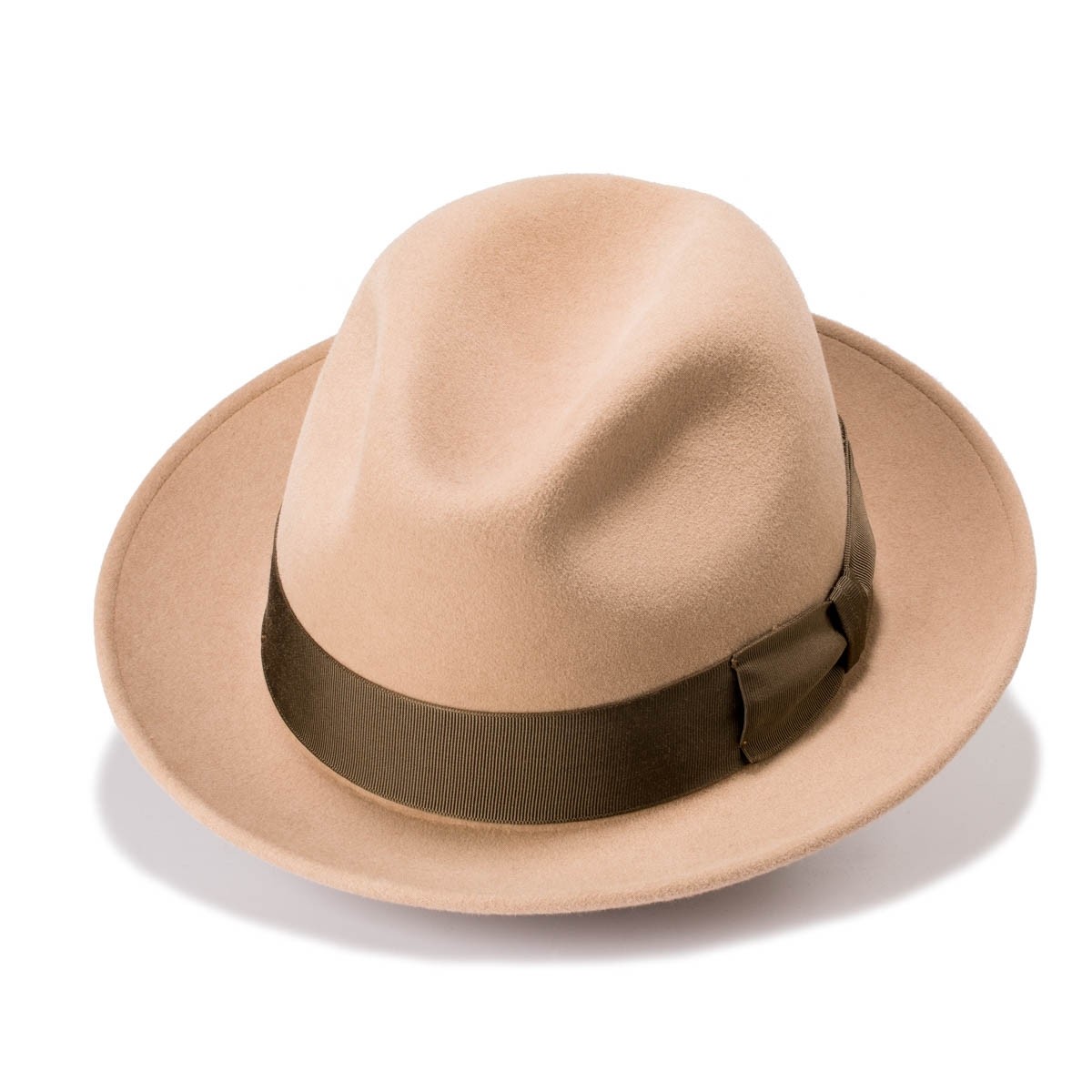 Efren Trilby style felt hat with a Otter color. Handmade in Spain. Fernandez y Roche