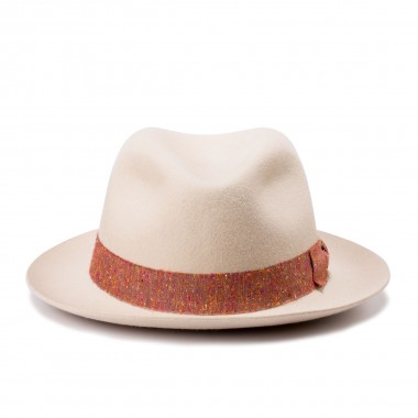 Laval sombrero fieltro de pelo estilo Fedora color Nutria. Hecho en España. Fernández y Roche