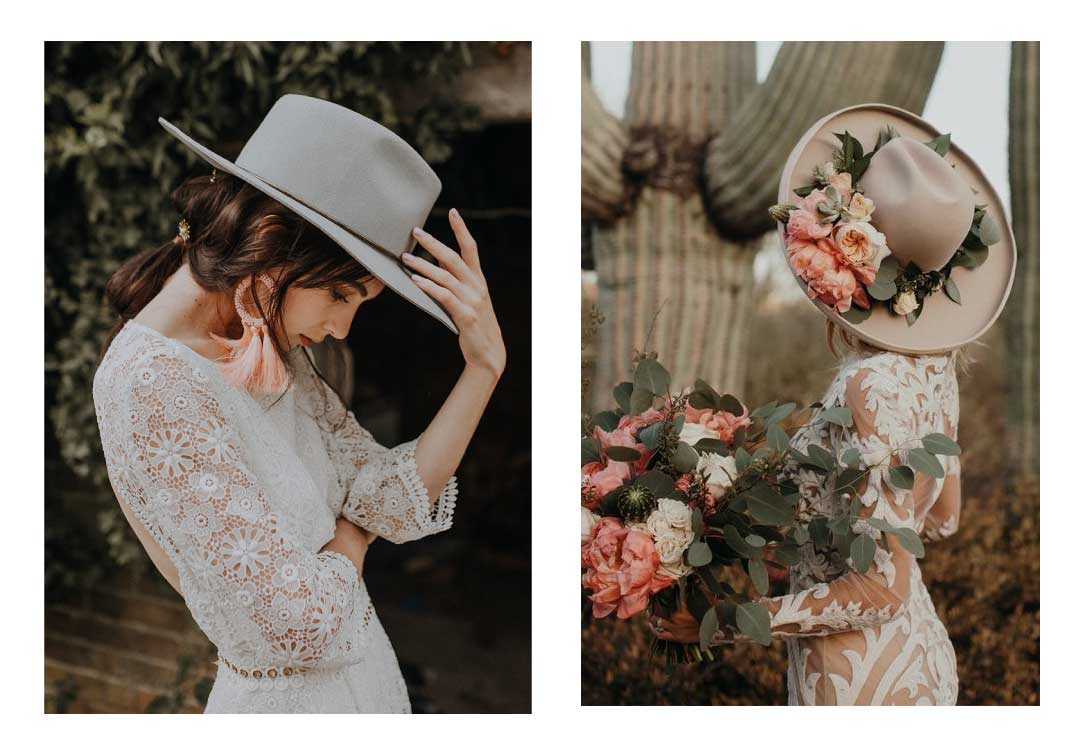 sombreros para bodas novia ejemplo